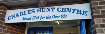 Sign over doorway at the Charles Hunt Centre